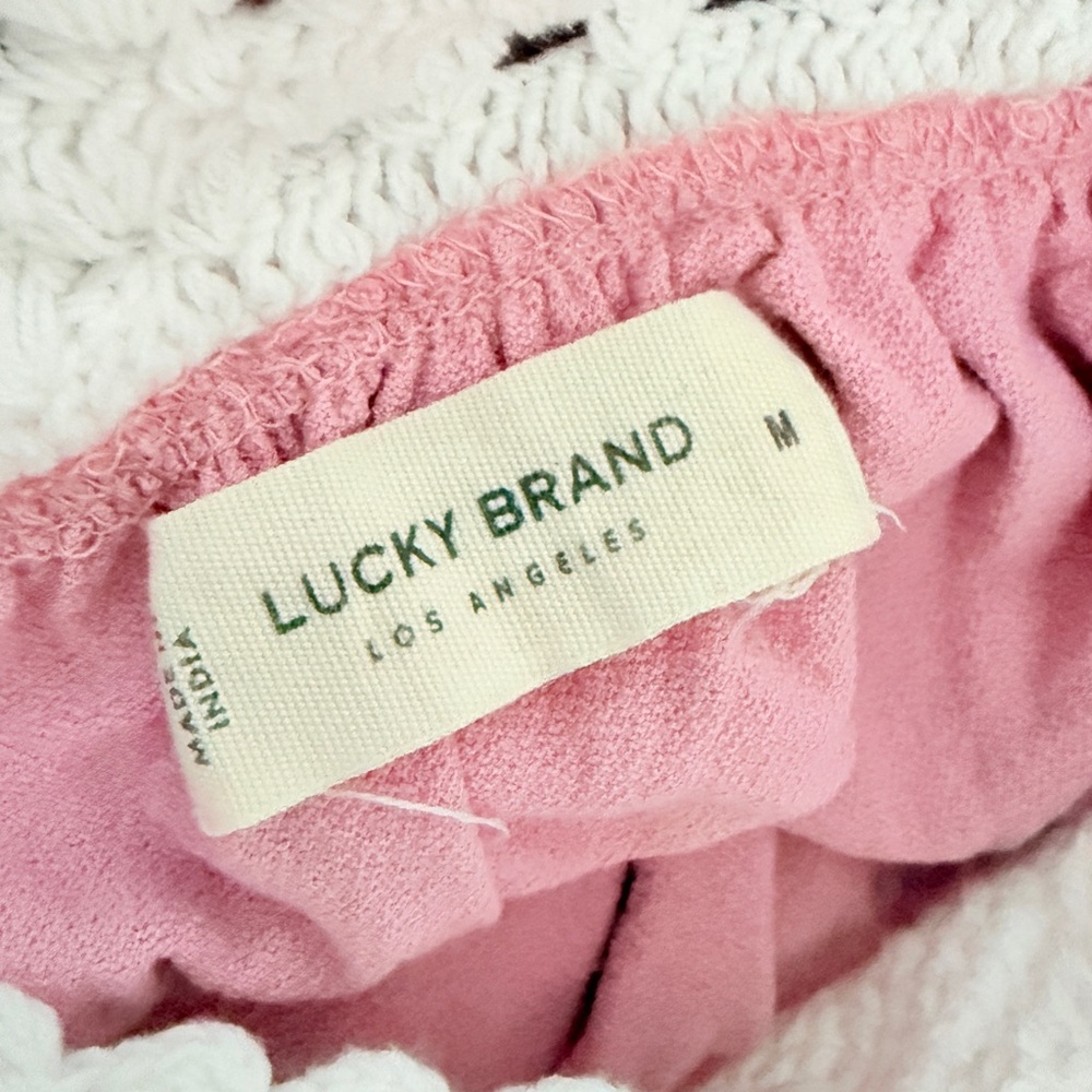 Lucky Brand Pink and White Cotton Tank - Picture 4 of 5